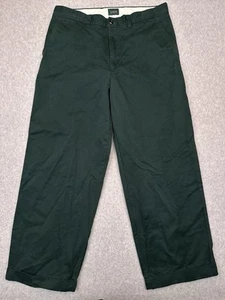 J.Crew Oarsman Giant Fit Chino Hose Herren 35x29 Grün 90er Baggy Cuffed - Bild 1 von 11