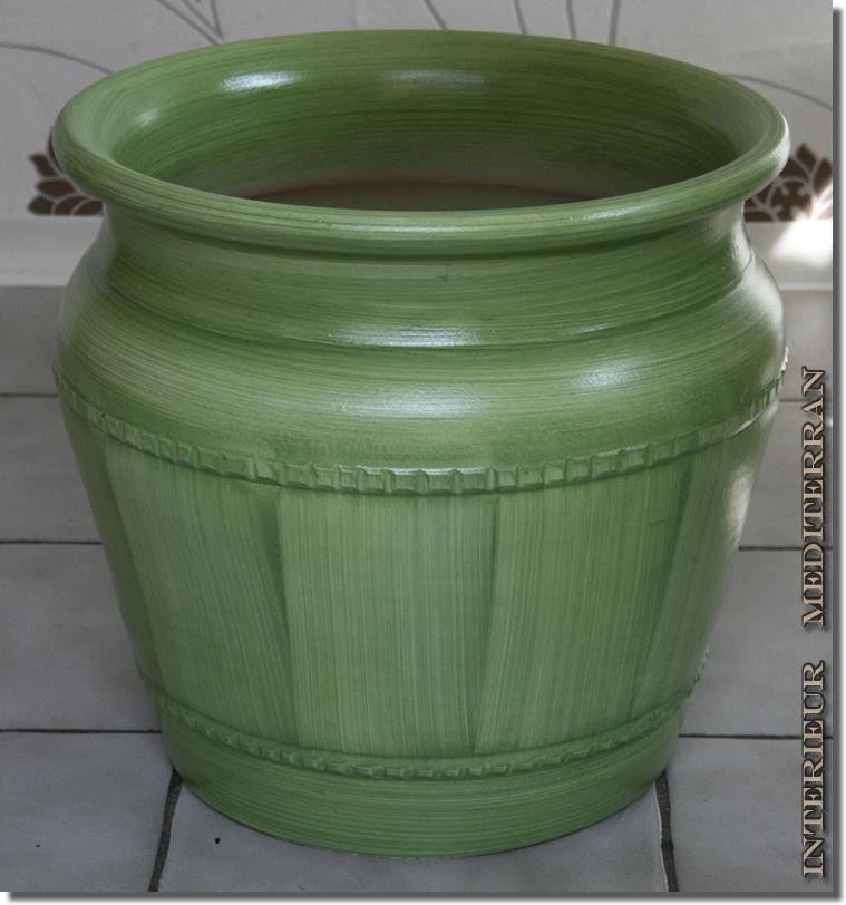 ÜBERTOPF Pflanzkübel Topf Pflanztopf stabil handgefertigt Keramik 30 CM Portugal - Bild 1 von 4