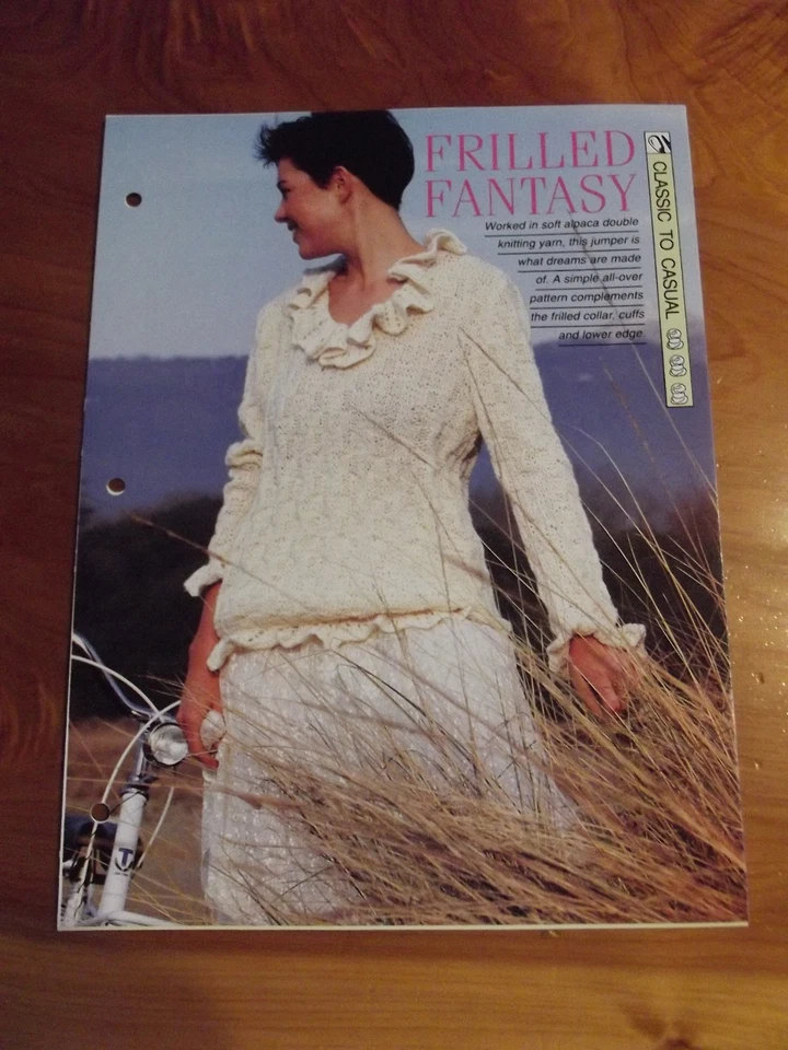 KNITTING PATTERN FRILLED FANTASY CLASSIC TO CASUAL CREATIVE NEEDLES *GREAT* - Image 1 of 1