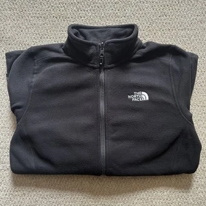 The North Face TNF Fleece Jacket Jumper Womens Black Full Zip New Glacier BNWT - Picture 1 of 6