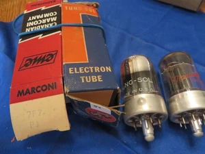 Radio tubes two 7F7 Tung-sol and Marconi NOS - Picture 1 of 2