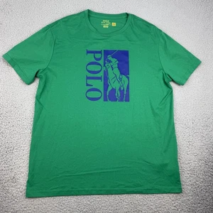 Polo Ralph Lauren Shirt Herren Large grün Big Pony Grafik Rundhalsausschnitt Tee - Bild 1 von 7