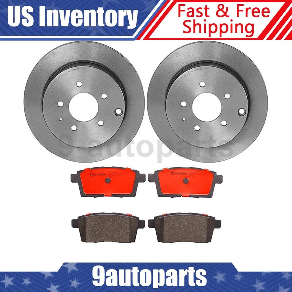 Kit de freio traseiro Brembo rotores de disco pastilhas de cerâmica para 2007 2008 2009 2010 Ford Edge - Imagem 1 de 4