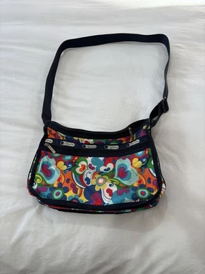 Bolso Bandolera LeSportsac Floral Corazón Nylon con Bolsa Multicolor Viaje Foto 1 de 4