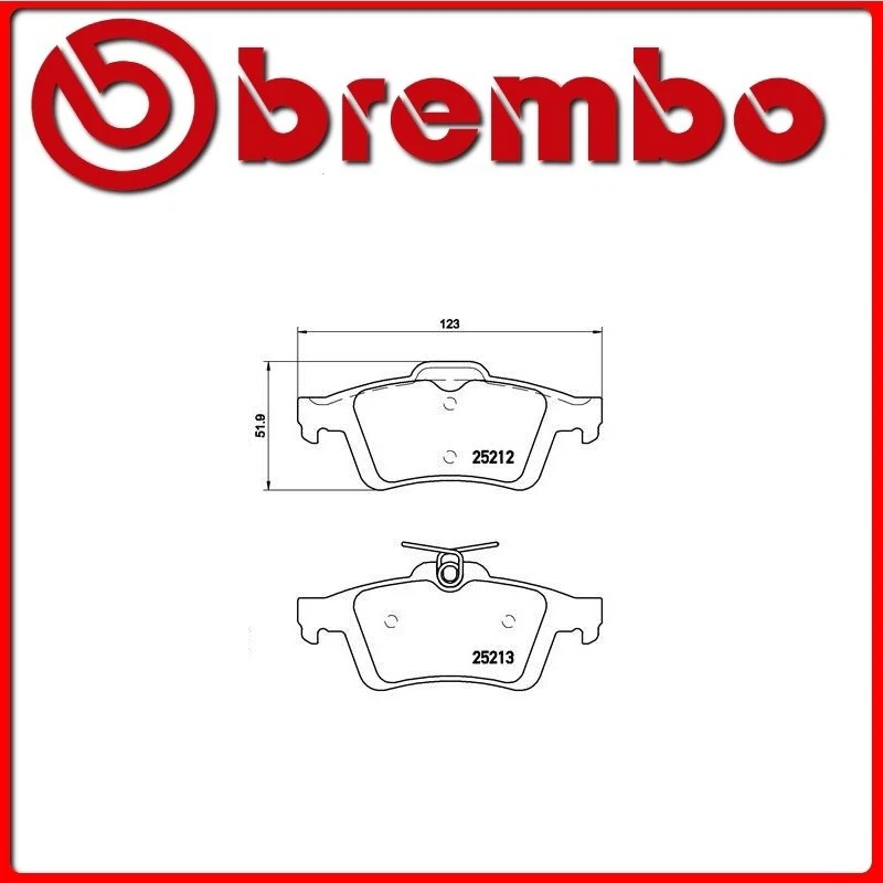 07.B315.44#151 PASTIGLIE FRENO POSTERIORE SPORTIVE BREMBO SPORT FORD GRAND C-MAX - Immagine 1 di 1