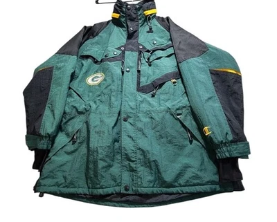 Chaqueta De Colección Green Bay Packers NFL Multibolsillo Verde Campeón Para Hombres Talla 2XL Foto 1 de 4