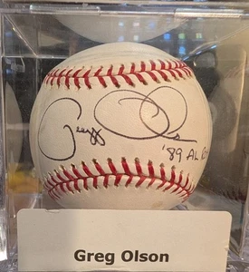 Gregg Olson Autographed Baltimore Orioles OML Baseball AL ROY Beckett 48018 - Picture 1 of 3
