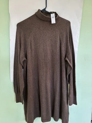 Vestido Suéter Midi Gap Marrón Oscuro Manga Larga Talla Grande Nuevo Con Etiquetas Foto 1 de 4