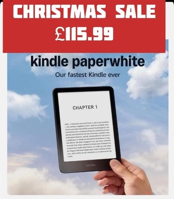 AMAZON KINDLE PAPERWHITE 16GB 12th GEN 2025 7" Without Ads SEALED RRP:£169.99 - Image 1 of 4