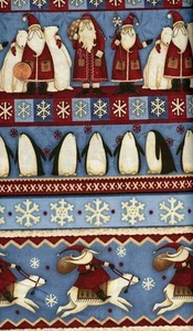 CLEARANCE - 2+YD DEBBIE MUMM 'ARTIC HOLIDAY' STRIPS - SOUTH SEA IMPORTS - Picture 1 of 1