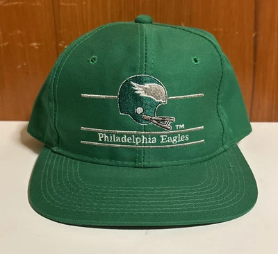De colección Philadelphia Eagles Sombrero Barra Dividida Snapback Kelly Verde Años 90 Annco Youngan Foto 1 de 4
