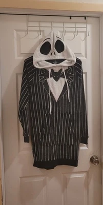 Jack Skellington Pesadilla NAVIDAD HALLOWEEN Disfraz Con Capucha Vellón Mujer MED 8 10 Foto 1 de 4
