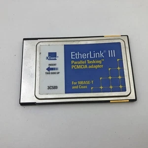 3Com EtherLink III Parallel Tasking PCMCIA adapter for 10BASE-T and Coax 3C589 - Picture 1 of 5