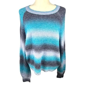 NEU BB Dakota Steve Madden Pullover Blues Purples Ombre Größe L - Bild 1 von 5