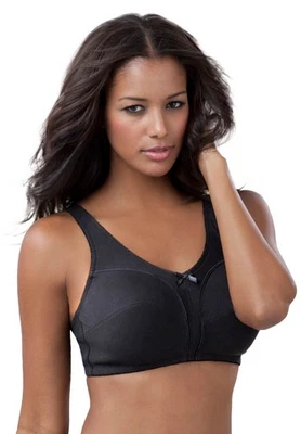 Comfort Choice Women's Plus Size Cotton Back-Close Wireless Bra - Image 1 of 4