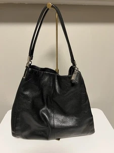 Coach Madison Phoebe borsa shopper hobo in pelle nera 24621 - Foto 1 di 22