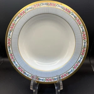 Christian Dior Dior Rose Fine China 9” Rim Soup Bowl Japan Floral Gold Trim - Picture 1 of 8