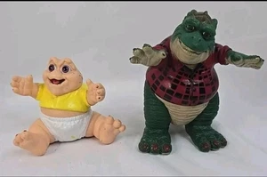 Vintage 90er The Dinosaurs TV Show Vinyl Figur Earl And Baby Sinclair - Bild 1 von 11