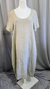 Blueberry Italia Dress s.M NWT Beige Linen - Picture 1 of 10