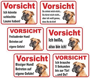 Schild - Vorsicht BOXER Größe 15x20 bis 60x40cm Hund Türschild - Bild 1 von 7