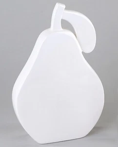 Deko-Birne Dekoobst Frucht Keramik weiß Höhe 26cm modern formano - Bild 1 von 1