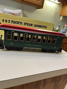 LGB 36800 WHITE PASS & YUKON PASSENGER CAR GREEN LAKE SPIRIT C7/EX, G Scale - Picture 1 of 8