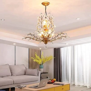 Crystal Ceiling Chandelier Living Room 8Light Pendant Lighting Fixtures Art Deco - Picture 1 of 18