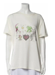 CHRISTIAN DIOR White Jersey NIKI DE SAINT PHALLE Graphic T-Shirt Top XL New NWT - Picture 1 of 3