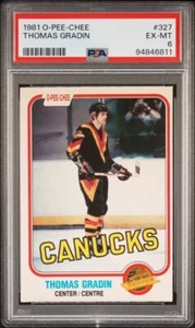 1981 O-PEE-CHEE 327 THOMAS GRADIN PSA 6 - Bild 1 von 1