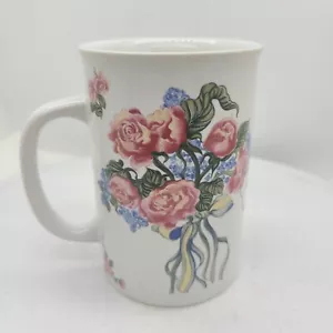 Vintage Roses & Ribbons Mug By Christina 4" - Picture 1 of 6