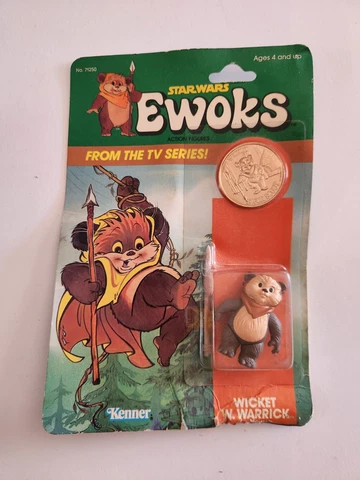 *READ* Kenner Star Wars Ewoks TV Series Figure Wicket W Warrick Coin 71250 1985 Cover