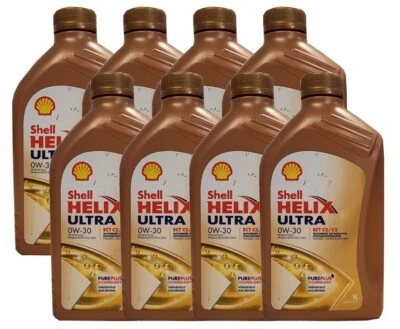Shell Helix Ultra ECT C2/C3 0W-30 8x1 Liter MB 229.52 MB 229.51 VW 50400 Motoröl - Bild 1 von 3