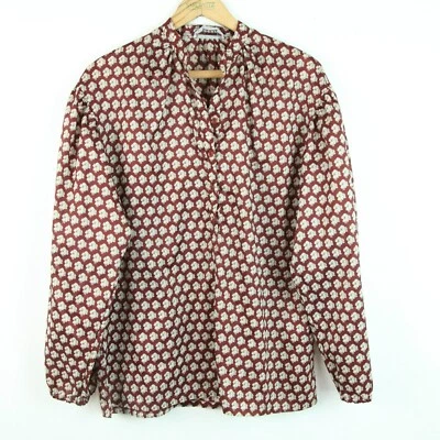 Vintage Medium Top 70s Hippy Print Officecore Western Floral Prairie Hippy Boho - Image 1 of 4