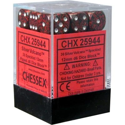 Chessex Speckled 12mm dice set Silver Volcano 36 pieces dice set - Image 1 of 3