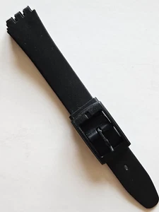12mm - Swatch Replacement Smooth Surface Rubber Band - ( Black Buckle ) - Picture 1 of 3