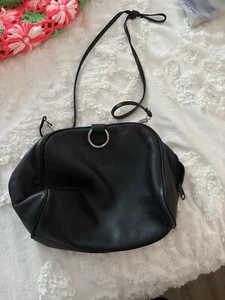 PERUZZI ITALY Black Leather NEW Shoulder Hobo Bag - Picture 1 of 4