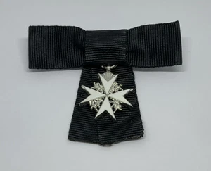 Miniature Order St John Enamelled Grace Commander / Officer Medal In Ladies Bow - Picture 1 of 2