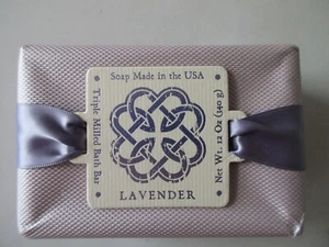Lavender Scented Bar Soap - 12oz with ribbon. Great gift item. Triple Milled. - Picture 1 of 2