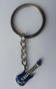 Elegante colgante de llaves de color - GUITARRA - Guitarra eléctrica - Plata / Azul - Imagen 1 de 1