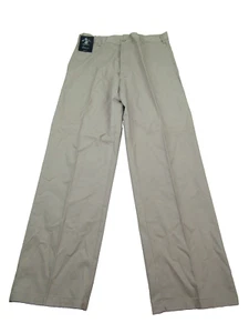 Beverly Hills Polo Club Flat Front Pants Mens 36x34 Individual Fit Tan Khaki NWT - Picture 1 of 15