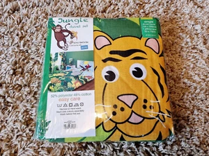 Kids Single Duvet Cover & Pillowcase Bedding Set - Jungle Themed (Brand New) - Picture 1 of 3