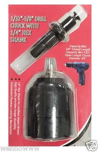 Adaptador de cambio rápido convertidor de 1/32""- 3/8"" broca sin llave vástago hexagonal de 1/4 - Imagen 1 de 1
