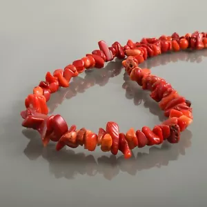 Naturale Rosso Agata 3-5mm Pepite Uncut Catena 925 Argento 18 " Collana Regalo - Foto 1 di 6