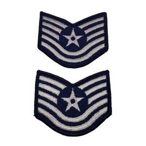 U.S. Air Force Technical Sergeant Military Uniform Rank Patches Lot of 2 - Picture 1 of 5