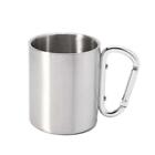 Camping Coffee Mug w/ Folding Carabiner Handle Lightweight Stainless Camping Cup