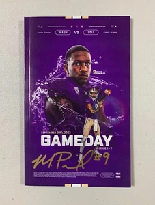 MICHAEL PENIX JR signed/autographed WASHINGTON HUSKIES 2023 GameDay Program--BAS - Picture 1 of 2