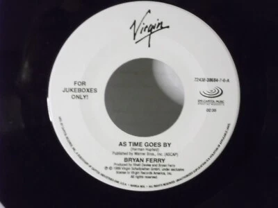 Bryan Ferry,Virgin,"As Time Goes By",US,7" 45,1999 PROMO For Jukeboxes Only, M - Image 1 of 2