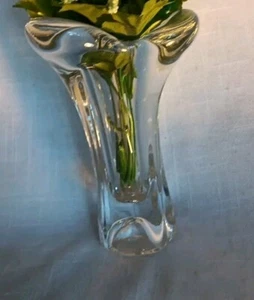 Hand-blown Fench Crystal Vase. 6in Tall - Imagen 1 de 3