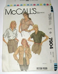 Camisa McCall's 7904 de 1982 talla 10 busto 32,5" UC FF - Imagen 1 de 2