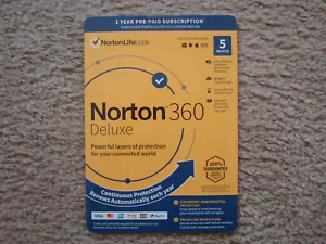 New Norton 360 Deluxe 2024 5 Devices Antivirus Internet,secure VPN,50GB, Sealed! - Picture 1 of 3